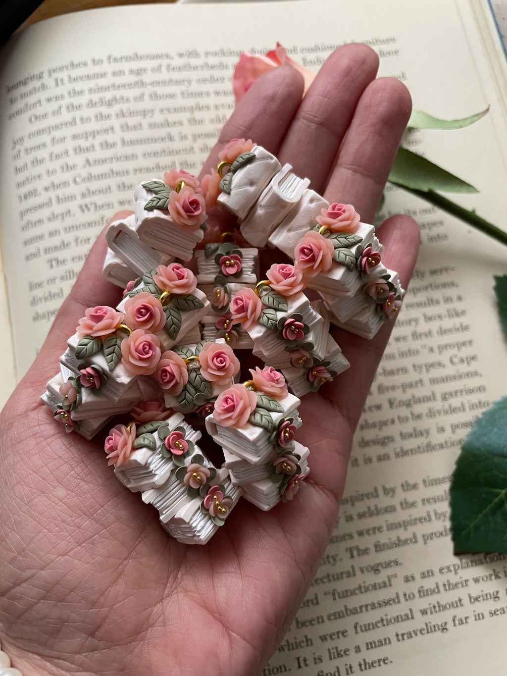 Soft Pink Bookstacks Earrings
