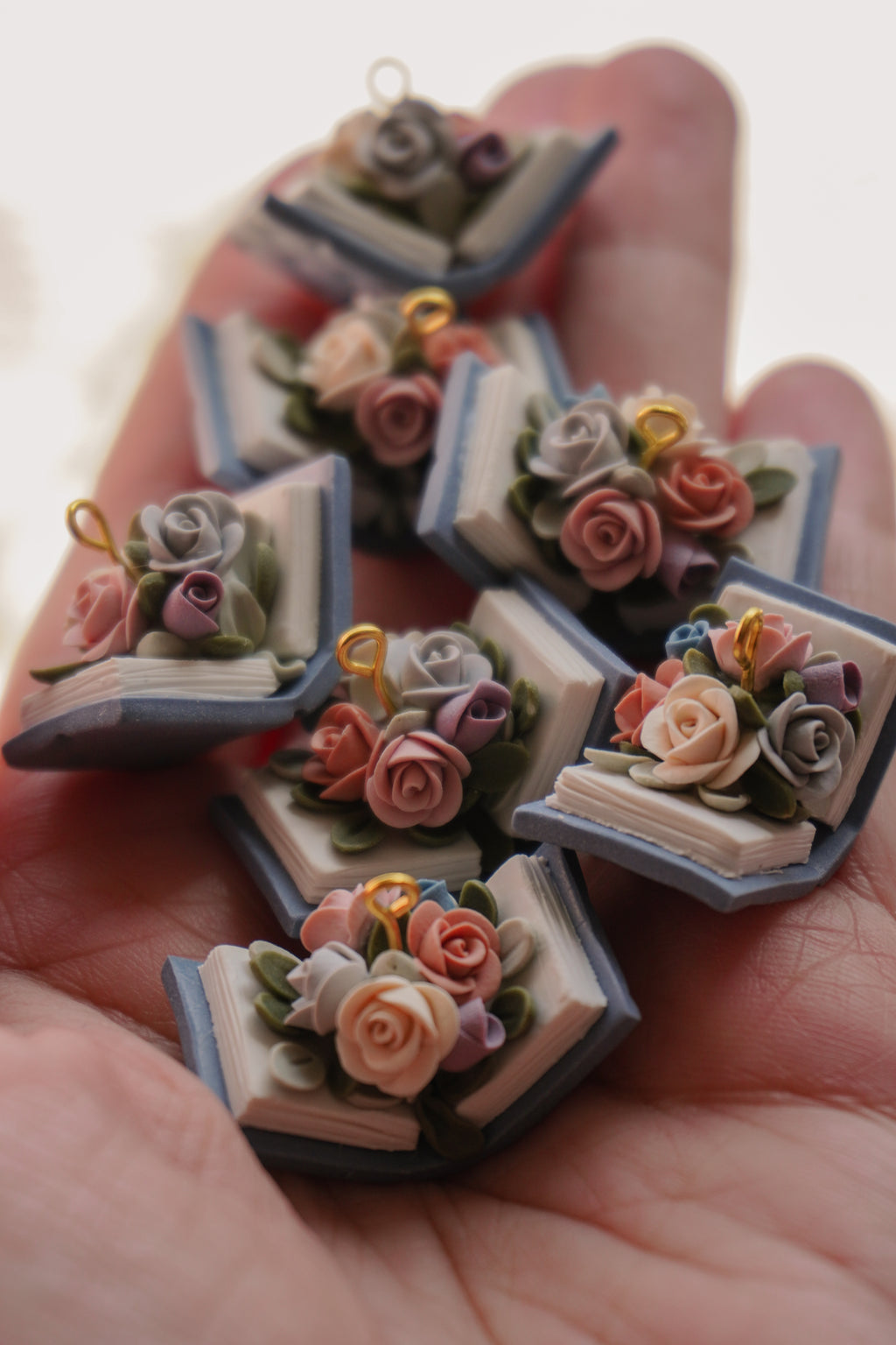Floral Book Earrings and Necklace