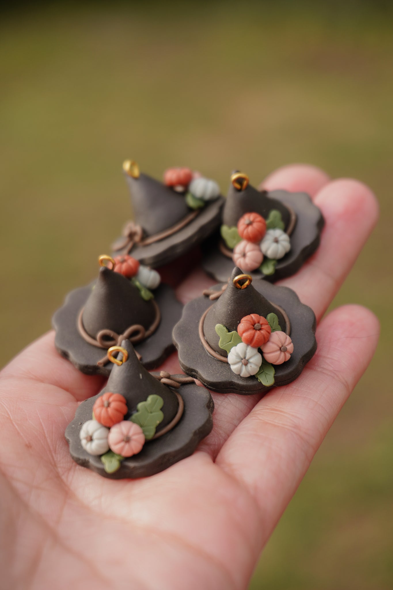 Pumpkin Witch Hat Earrings