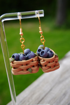 Blueberry Basket Earrings