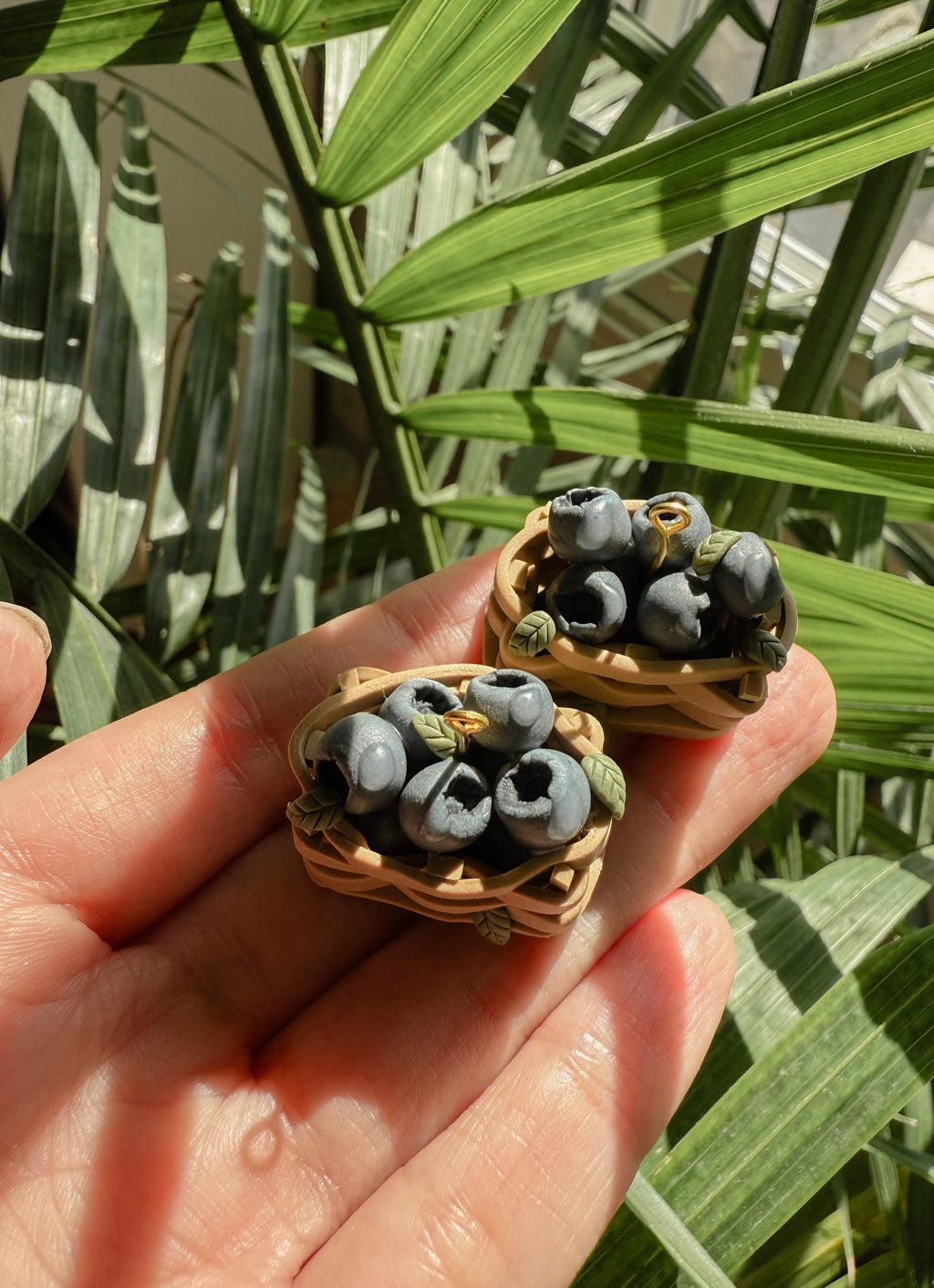 Blueberry Basket Earrings