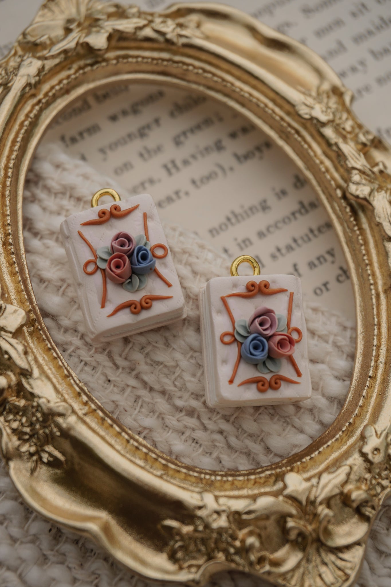 Beauty and the Beast Book earrings